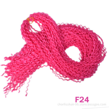 Wholesale 28'' Micro Curly Zizi Braids Wavy Box Braids Thin Zizi Twists Synthetic Braiding Hair Extensions Crochet Hair African